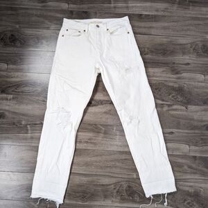 Levi's Wedgie Jeans Size 27 White Distressed